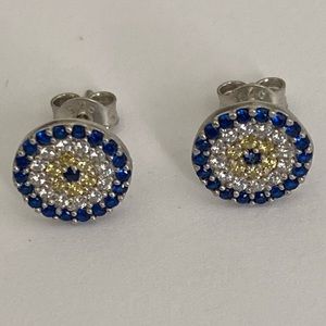 🧿 925 Silver evileye earrings stunning